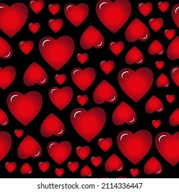 Seamless Valentine heart pattern. this pattern is suitable for textiles, blankets, bedding, wallpapers, drapes, blankets and covers