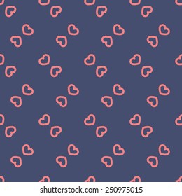 Seamless valentine Love Heart Pattern Vector Background for Fabric and Decoration