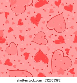 Seamless valentine pattern. Vector illustration