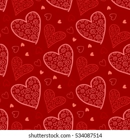 Seamless valentine pattern. Vector illustration