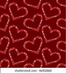 Seamless valentine pattern whith floral element