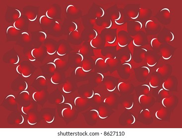 Seamless valentine red hearts background