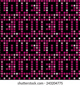 Seamless valentine vector pattern with star