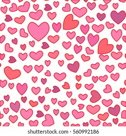 seamless Valentine's day background with hearts