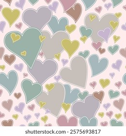 Seamless Valentine's Day Heart Pattern – Creative Red Heart Design and Symbol of Love