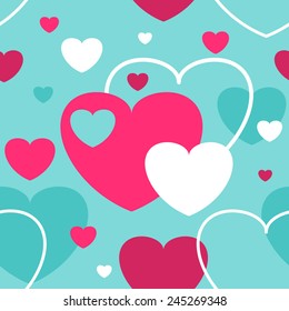 Seamless Valentine's Day pattern with hearts