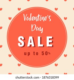 seamless valentine's day pattern with lettering sale