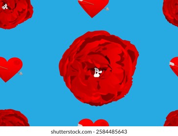 Seamless Valentine's Day pattern. Love Holiday Background.