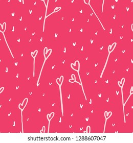 Seamless Valentine's Day Themed Pattern