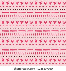 Seamless Valentine's Day Themed Pattern
