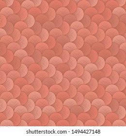 Seamless Variation Soft Coral Colored Petals Background Vector Pattern
