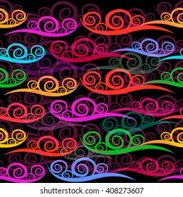 Seamless varicolored wave. Vector