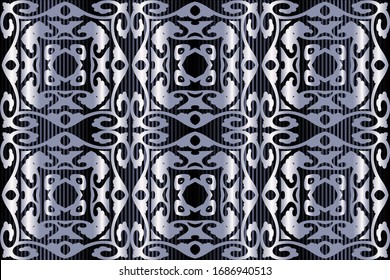 Seamless variegated patterns on a colored striped background