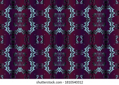 Seamless variegated patterns on a colored striped background