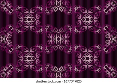 Seamless variegated patterns on vinous striped background
