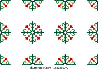 Seamless variegated patterns on white background