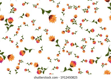 Seamless variegated patterns on white background