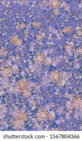 Seamless Various Ditsy Florals Pattern Fashion Colors Sweet Small Leaves and Flowers Design
