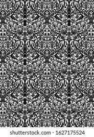 seamless vase wallpaper, Curtain vector