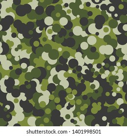 Seamless vecor camouflage pattern made of spots