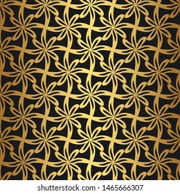 Seamless vector 10 eps golden pattern. Repeat abstract background for design, fabric, textile, cover, wrapping.