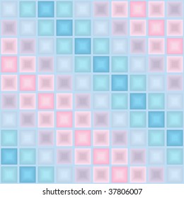 Seamless vector 3d pattern with motley tiles