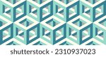 Seamless vector 3D pattern with optical illusions. Cubes. Op Art. Modern template for wrapping, cards, fabric, design interior, packing. Psychedelic geometric design. Background. Wallpapers. 3D Tiles.