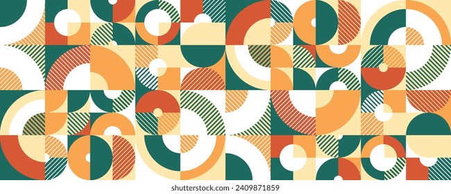 Seamless vector abstract background, geometric seamless pattern, tiling endless wallpaper with geometrical shapes structure in ethnic colors.