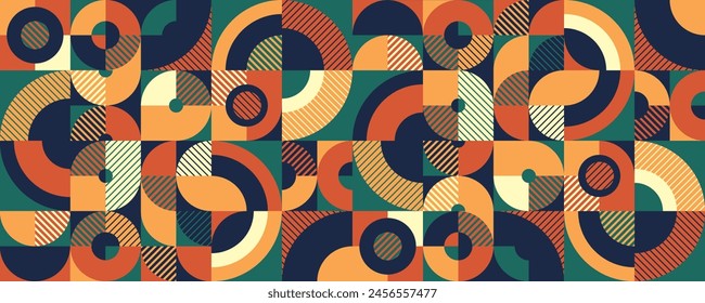 Fondo abstracto de Vector sin costura, patrón geométrico sin fisuras, Fondo de pantalla interminable de azulejos con estructura de Formas geométricas en colores étnicos.