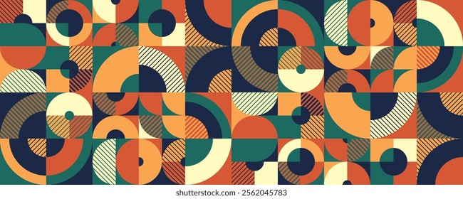 Seamless vector abstract background, geometric seamless pattern, tiling endless wallpaper with geometrical shapes structure in ethnic colors.