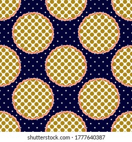 Seamless vector abstract background. Pattern of decorative circular shapes. Can be used for wallpaper, image fill, web page, background, surface.