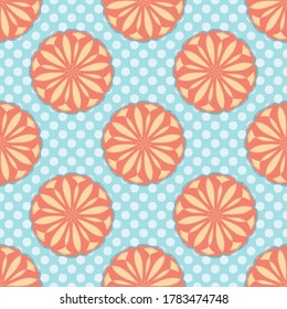 Seamless vector abstract background. Pattern of decorative circular shapes. Can be used for wallpaper, image fill, web page, background, surface.