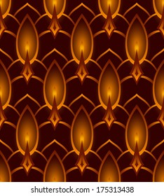 Seamless Vector Abstract Candle Pattern