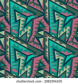 Seamless vector abstract colorful geometry pattern 