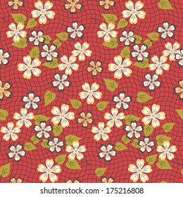 seamless vector abstract floral illustration