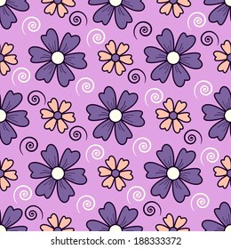seamless vector abstract floral illustration