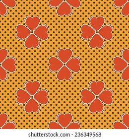 seamless vector abstract floral illustration of Valentine's Day