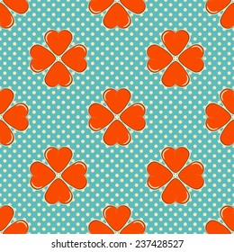 seamless vector abstract floral illustration of Valentine's Day