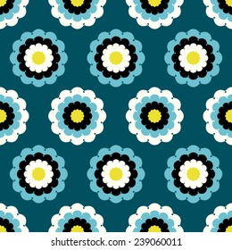 Seamless vector abstract floral illustration