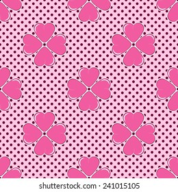 seamless vector abstract floral illustration of Valentine's Day