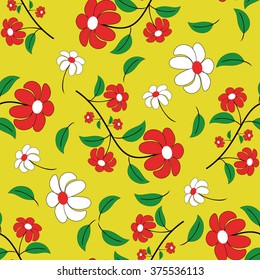 seamless vector abstract floral pattern