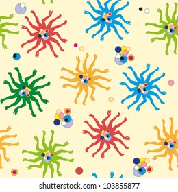 Seamless vector abstract funny background