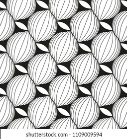 Seamless vector abstract geometric monochromatic modern pattern. Black, white colors.