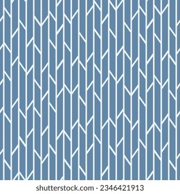 Seamless vector abstract geometric pattern, blue ribbons with white borders. Great for textile