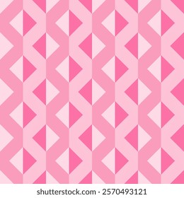 Seamless vector abstract geometric pattern with pink diamonds 