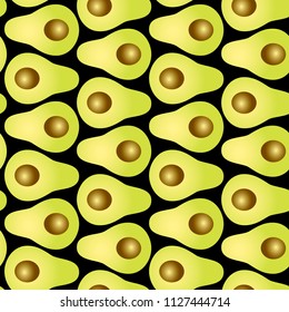 Seamless vector abstract gradient avocado pattern for textile, fabric, wrapping, craft