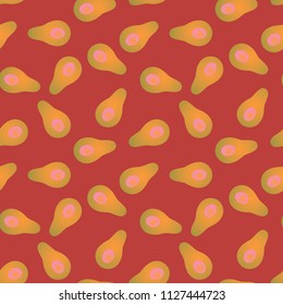 Seamless vector abstract gradient avocado red pattern for textile, fabric, wrapping, craft