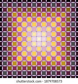 A Seamless  Vector Abstract Image Cherry  Orange Squares in A Gradient Order from A Light Center  Application in Design   Textiles Possible