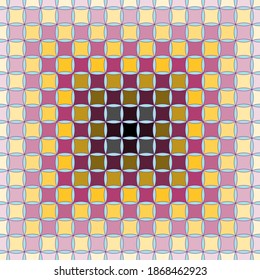 A Seamless  Vector Abstract Image Purple   Orange Squares Arranged in A Gradient Order from A Dark Center  Application in Design   Textiles Possible 