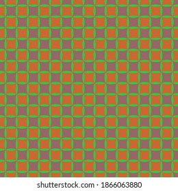 Seamless, Vector Abstract Image of Squares of Chocolate and Dark Orange Colors, Arranged in A Checkerboard Pattern. Application in Design and Textiles Possible 